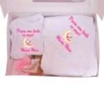 Set Prima mea baita cu Nasii, Alb, Stitch Girl, Bumbac, SPB31 - imagine 2