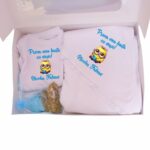 Set Prima mea baita cu Nasii, Alb, Minioni, Bumbac, SPB41 - imagine 2