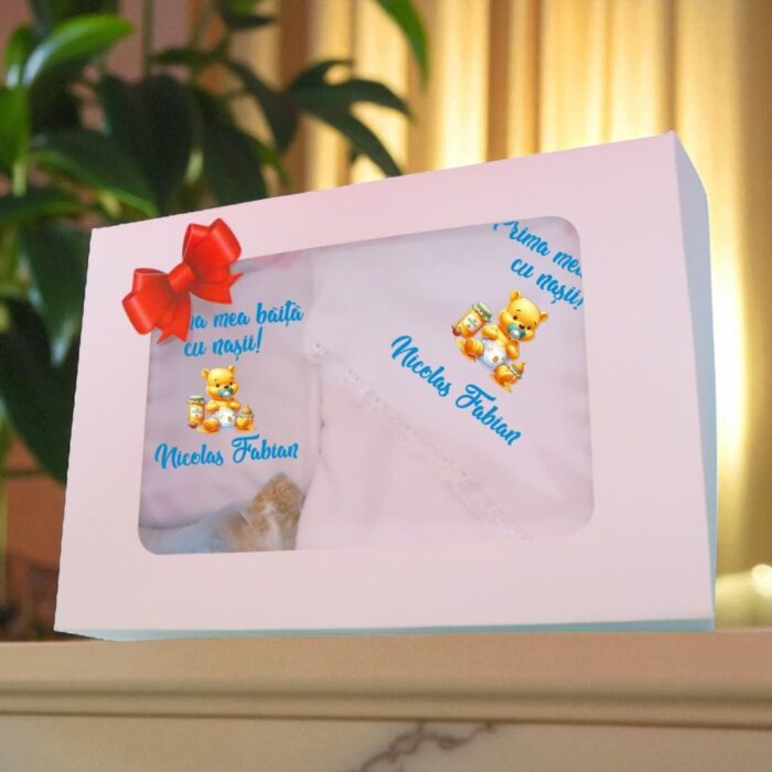 Set Prima mea baita cu Nasii, Alb, Winnie the Pooh, Bumbac, SPB43 - imagine 3