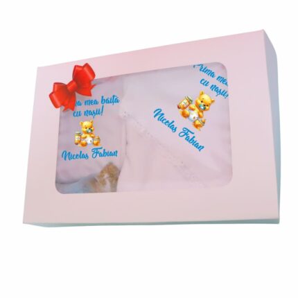 Set Prima mea baita cu Nasii, Alb, Winnie the Pooh, Bumbac, SPB43