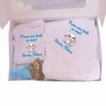 Set Prima mea baita cu Nasii, Alb, Bebe Iepuras, Bumbac, SPB44 - imagine 2