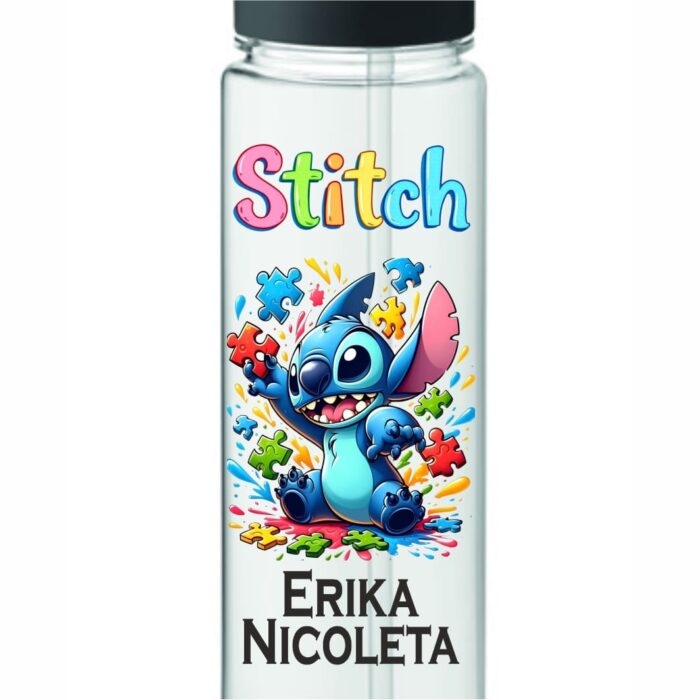 Sticla de Apa, Personalizata, Stitch, 650ml, BPS029 - imagine 2