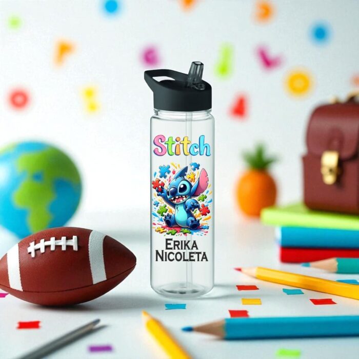 Sticla de Apa, Personalizata, Stitch, 650ml, BPS029 - imagine 4