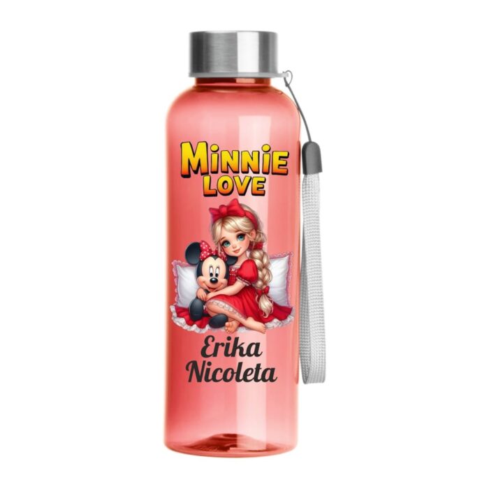 Sticla de Apa, Personalizata, Minnie Mouse, 500ml, BSC027 - imagine 1