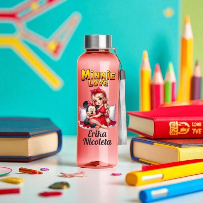 Sticla de Apa, Personalizata, Minnie Mouse, 500ml, BSC027 - imagine 2