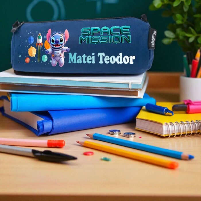 Penar Personalizat, Scoala, Stitch, 22x7x6,5cm, PNSC035 - imagine 2