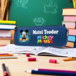 Penar Personalizat, Scoala, Mickey Mouse, 22x7x6,5cm, PNSC037 - imagine 2