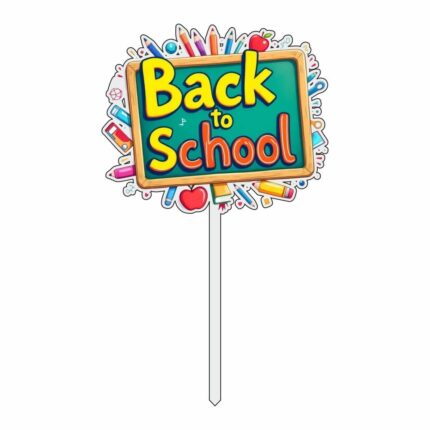 Topper Back to School, Lemn, Scoala, Multicolor, 10cm, TSUV013