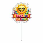 Topper Back to School, Lemn, Scoala, Multicolor, 10cm, TSUV022