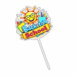 Topper Back to School, Lemn, Scoala, Multicolor, 10cm, TSUV024 - imagine 3