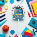 Topper Back to School, Lemn, Scoala, Multicolor, 10cm, TSUV025 - imagine 2