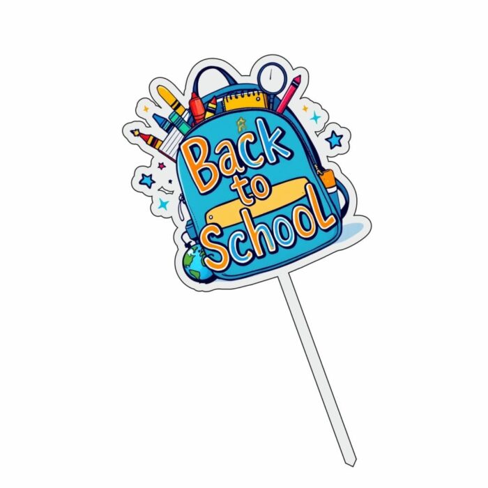 Topper Back to School, Lemn, Scoala, Multicolor, 10cm, TSUV025 - imagine 3