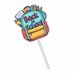 Topper Back to School, Lemn, Scoala, Multicolor, 10cm, TSUV027 - imagine 3