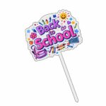 Topper Back to School, Lemn, Scoala, Multicolor, 10cm, TSUV029 - imagine 3