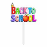Topper Back to School, Lemn, Scoala, Multicolor, 10cm, TSUV032