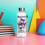 sticla apa copii personalizata kuromi transparent decorata