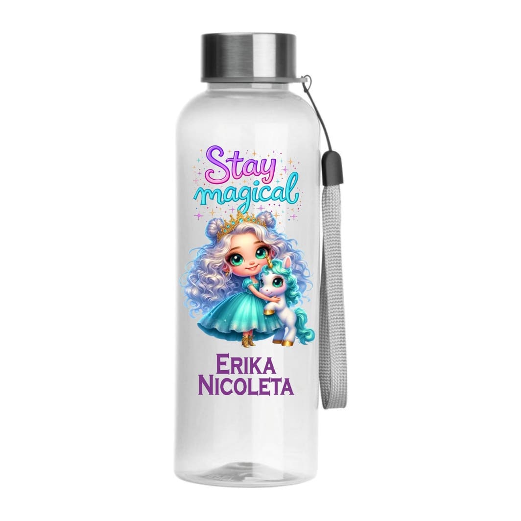 sticla apa copii personalizata unicorn magic vedere fata