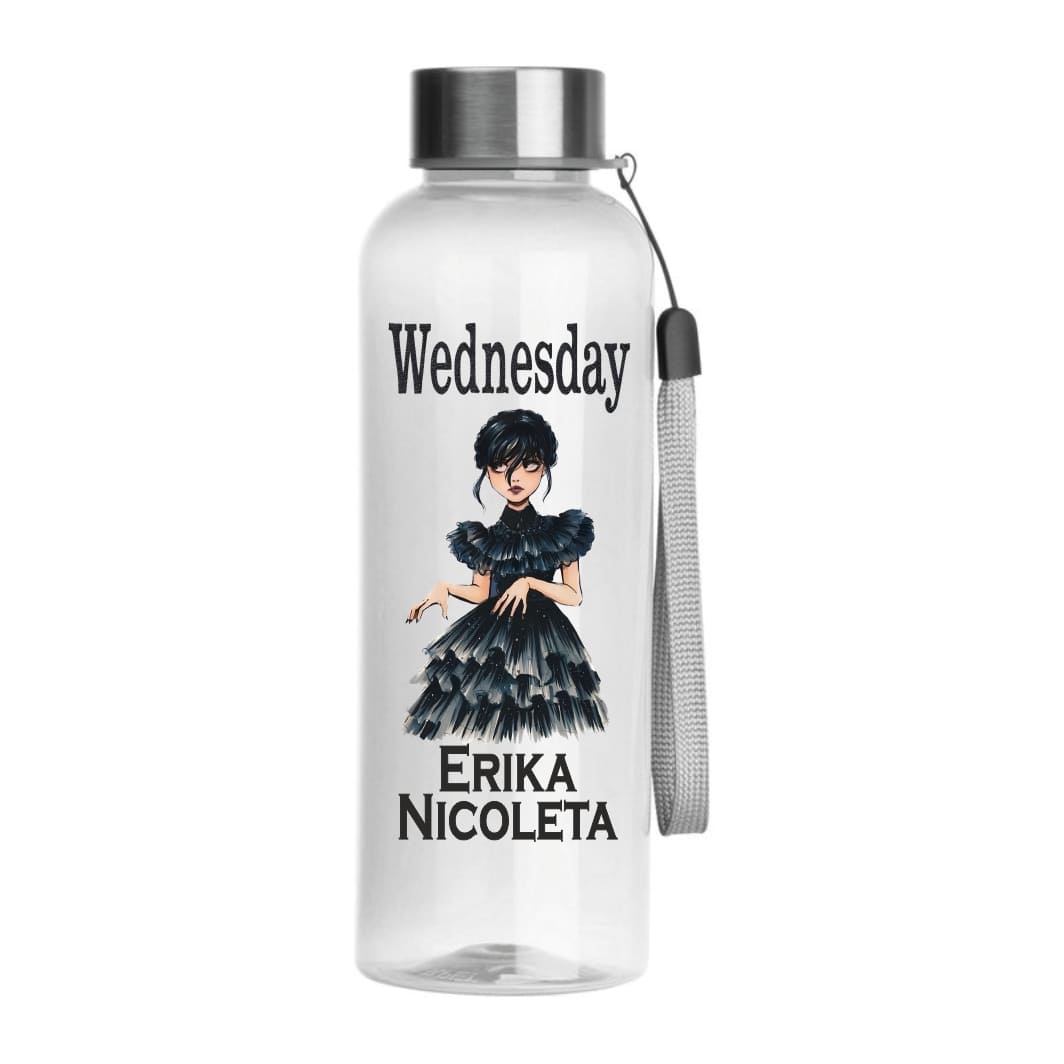 sticla apa copii personalizata wednesday vedere fata