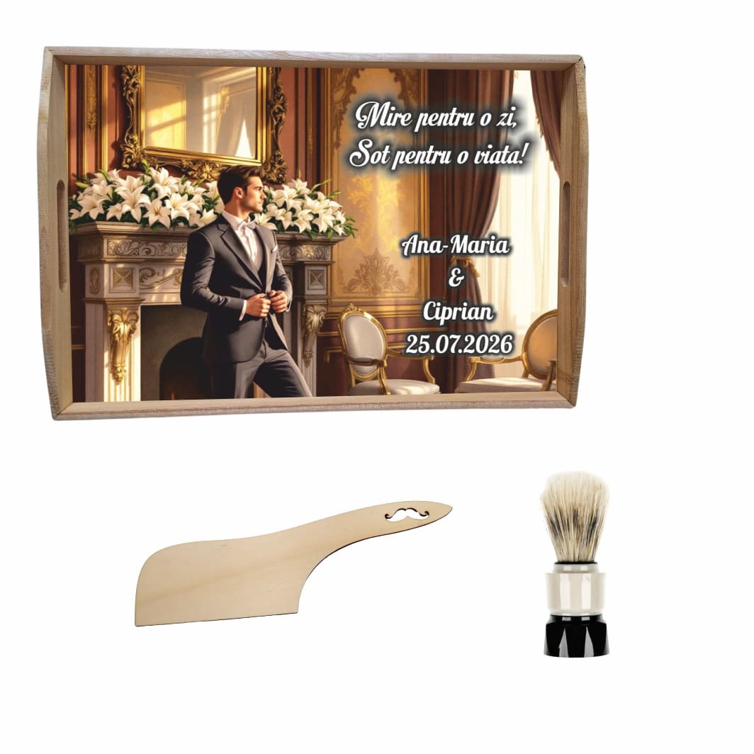 Set gatit mire personalizat decor floral