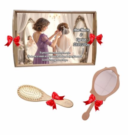 set gatit mireasa fundite rosii