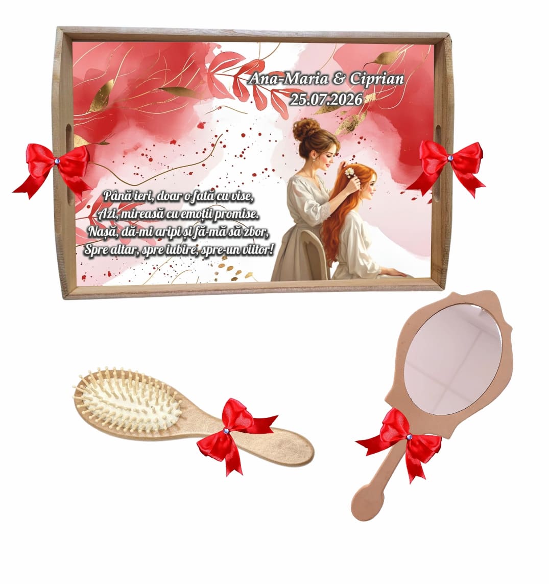 Set gatit mireasa rosu