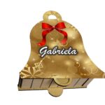 cutie dulciuri craciun clopotel fundita rosie