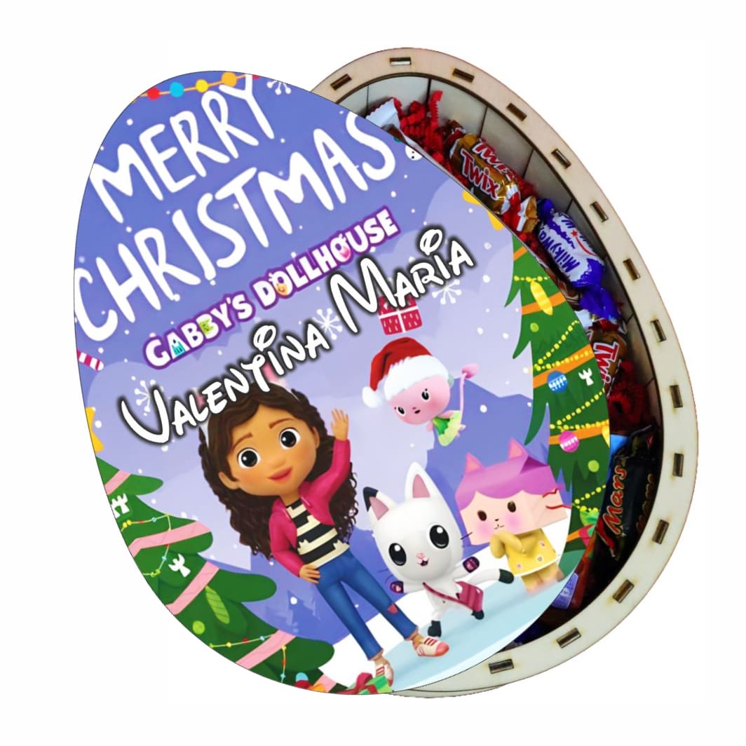 cutie dulciuri craciun ou kinder gabby