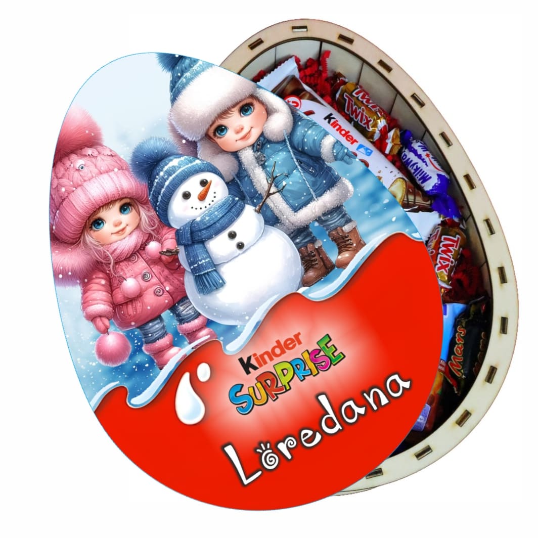 cutie dulciuri craciun ou kinder om zapada