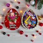 cutie dulciuri craciun ou kinder rosu