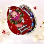 cutie dulciuri craciun ou kinder rosu