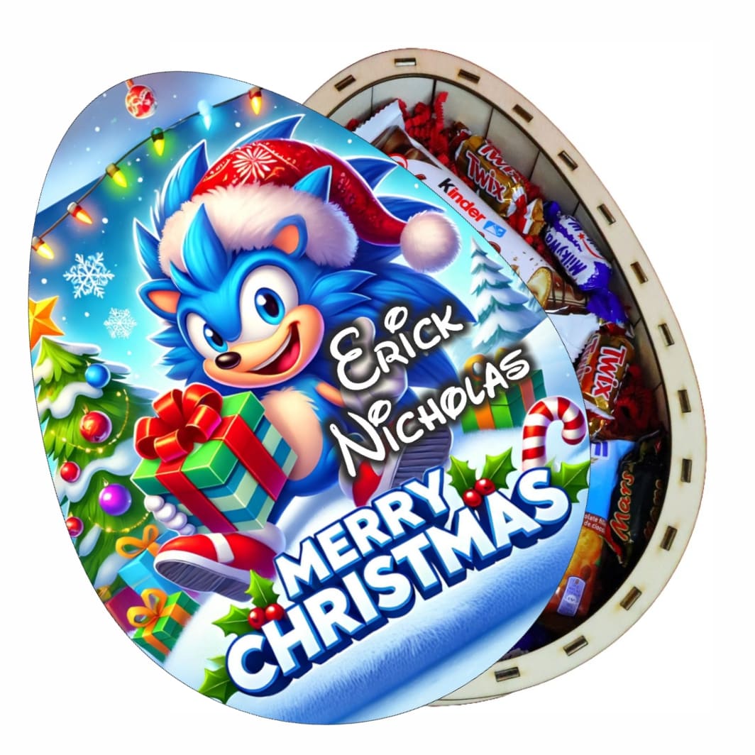 cutie dulciuri craciun ou kinder sonic