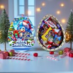 cutie dulciuri craciun ou kinder sonic