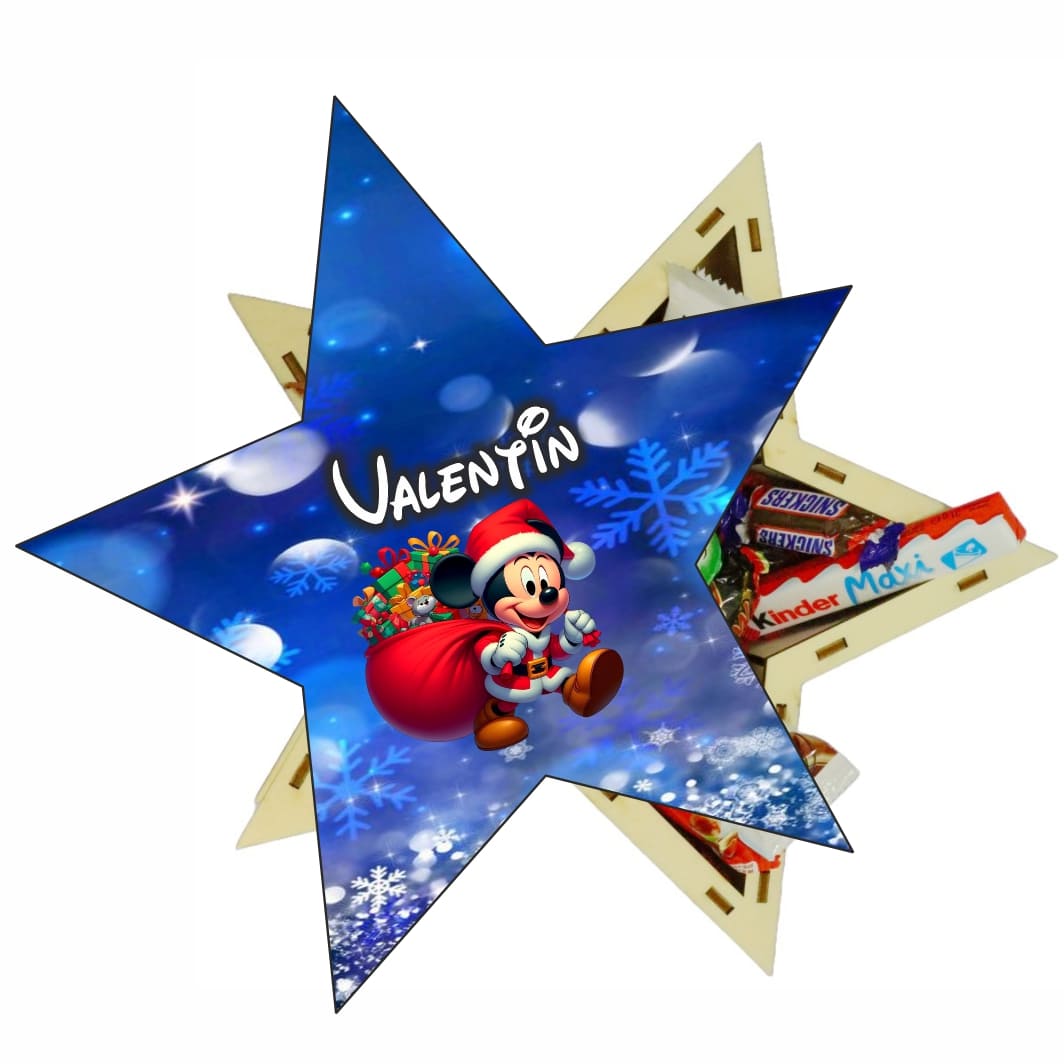 cutie dulciuri craciun stea cadou