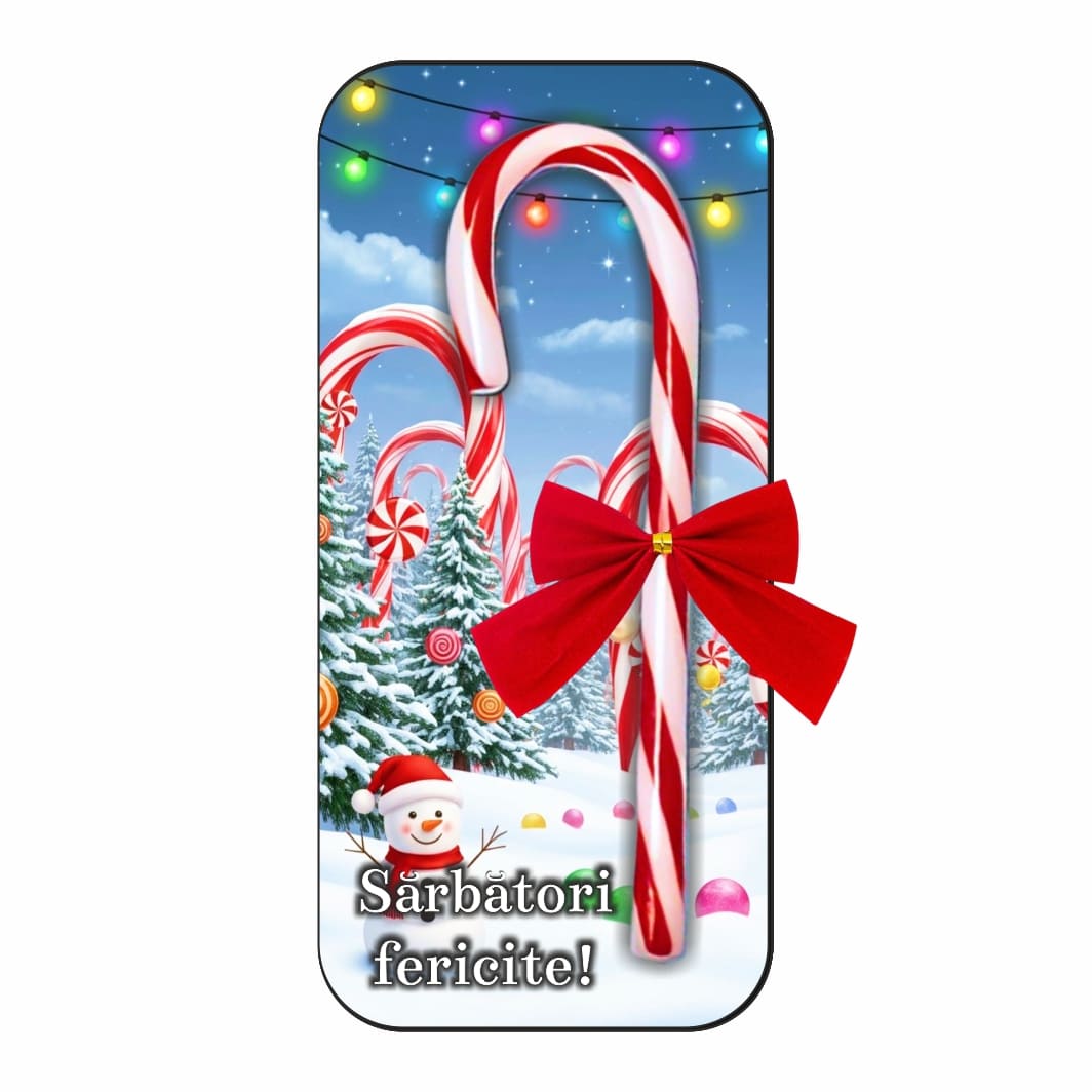 felicitare acadea craciun baston zahar