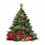 figurina lemn craciun brad cadouri