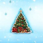 figurina lemn craciun brad cadouri