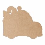 figurina lemn craciun camion cadouri