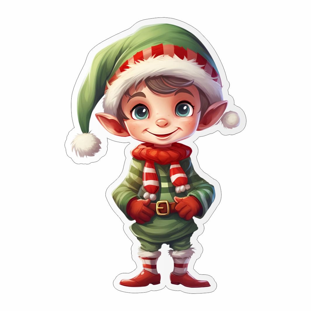 figurina lemn craciun elf baiat