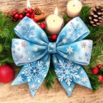 figurina lemn craciun funda fulgi