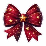 figurina lemn craciun funda rosie stele