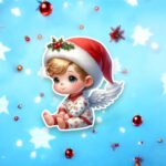 figurina lemn craciun inger baietel