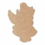 figurina lemn craciun inger fetita roz