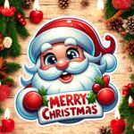 figurina lemn craciun mos vesel