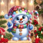 figurina lemn craciun om zapada acadea