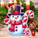 figurina lemn craciun om zapada rosu