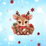 figurina lemn craciun ren cadouri