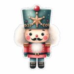 figurina lemn craciun spargator nuci albastru