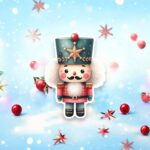 figurina lemn craciun spargator nuci albastru