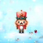 figurina lemn craciun spargator nuci rosu