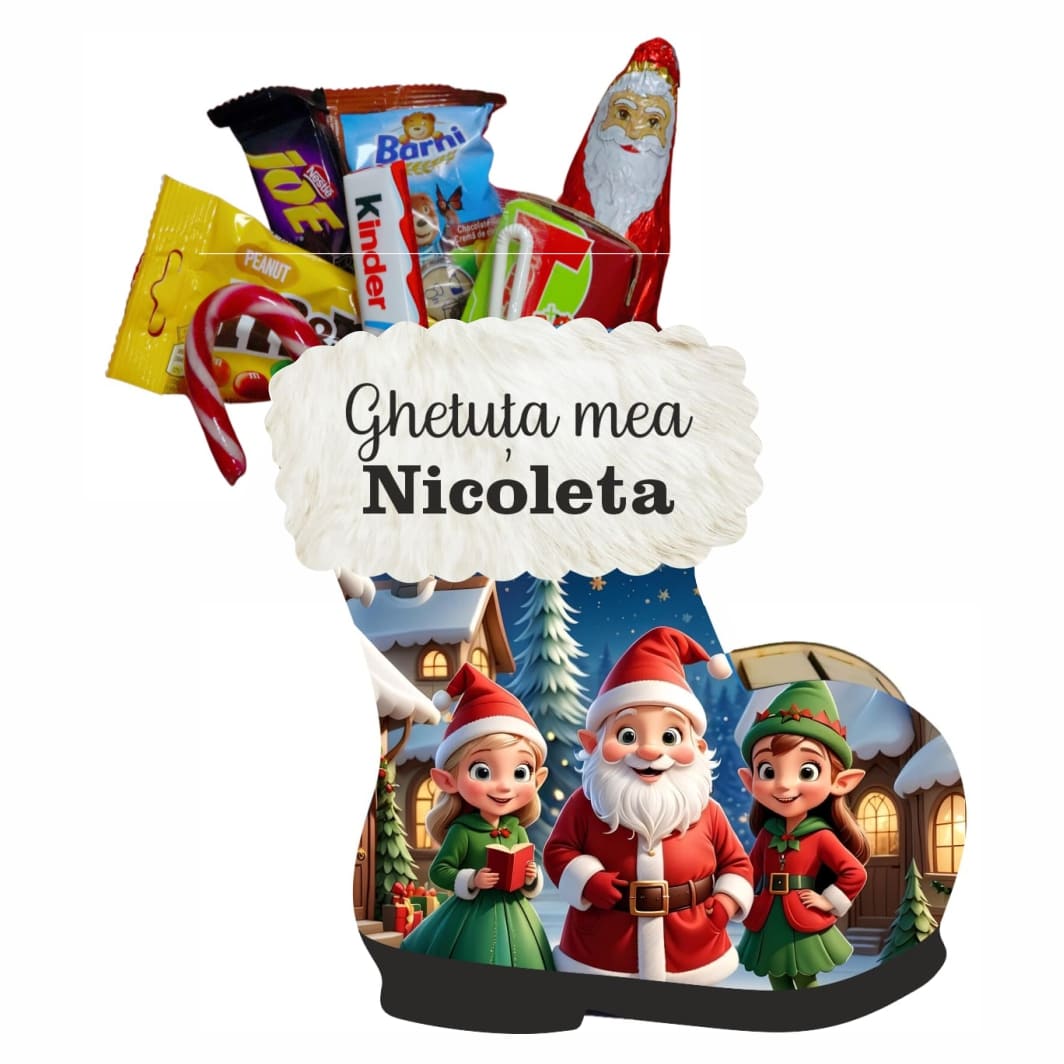 ghetuta dulciuri craciun mos spiridusi